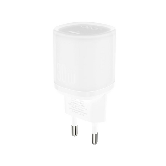 Chargeur réseau avec câble USB-C XO Design L150, 30W, 3A, 1 x USB-C, Blanc