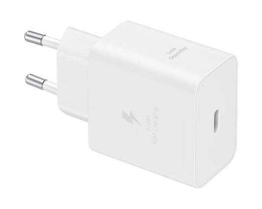 Chargeur réseau avec câble USB-C Samsung, 45W, 4.05A, 1 x USB-C, Blanc EP-T4511XWEGEU