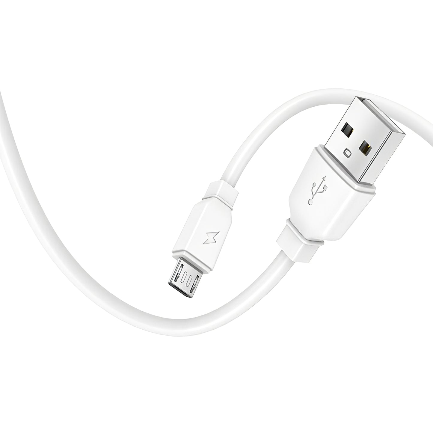 Chargeur réseau Prestico F7S avec câble microUSB, 12W, 2.4A, 1 x USB-A, blanc