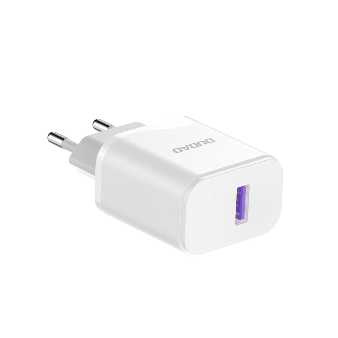 Chargeur réseau avec câble USB-C Dudao A20EU, 18W, 3A, 1 x USB-A, Blanc