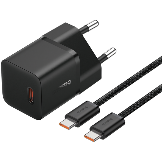 Baseus GaN5 USB-C Cable Network Charger GaN5, 20W, 3A, 1 x USB-C, Black P10110900113-00