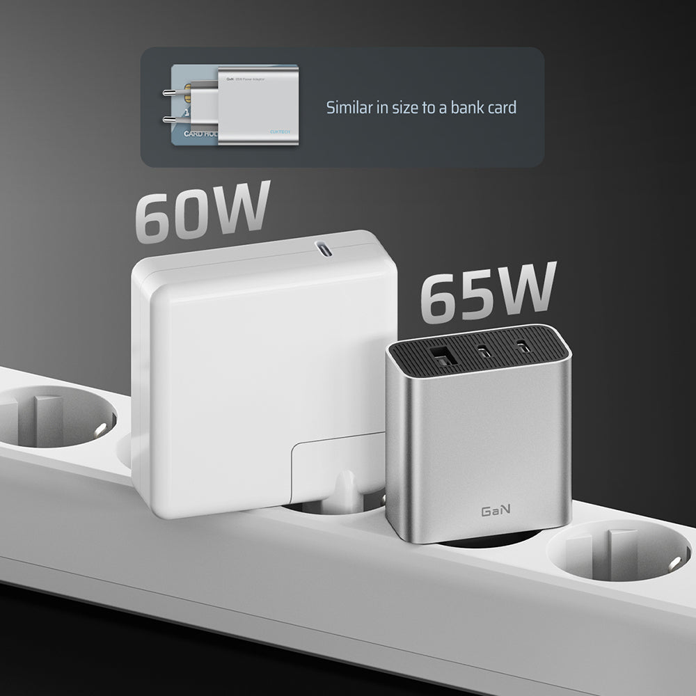Chargeur secteur Cuktech, 65W, 3,25A, 1 x USB-A - 2 x USB-C, Blanc CUK0A15CEUSL