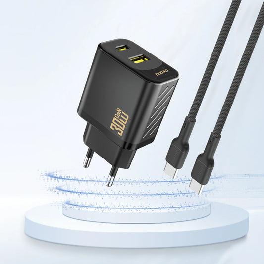 Chargeur Réseau Dudao A27TEU, 30W, 3A, 1 x USB-A - 1 x USB-C, Noir