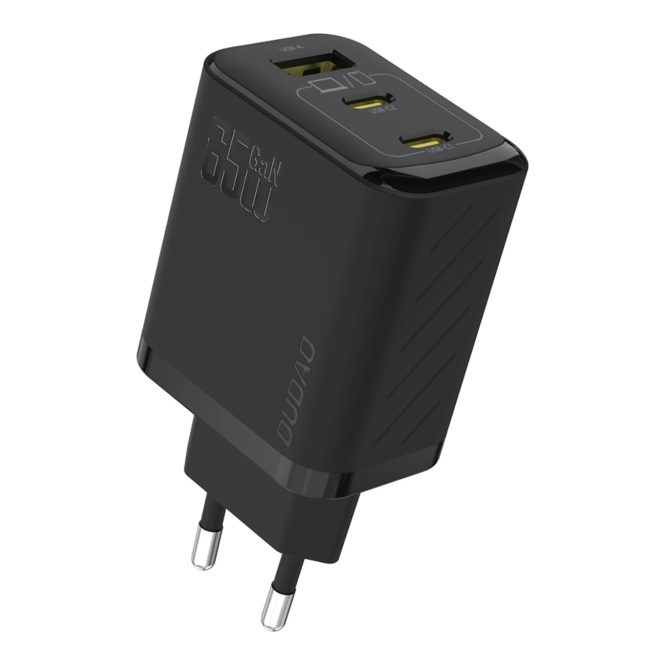 Chargeur réseau Dudao A29, 65W, 1 x USB-A - 2 x USB-C, Noir