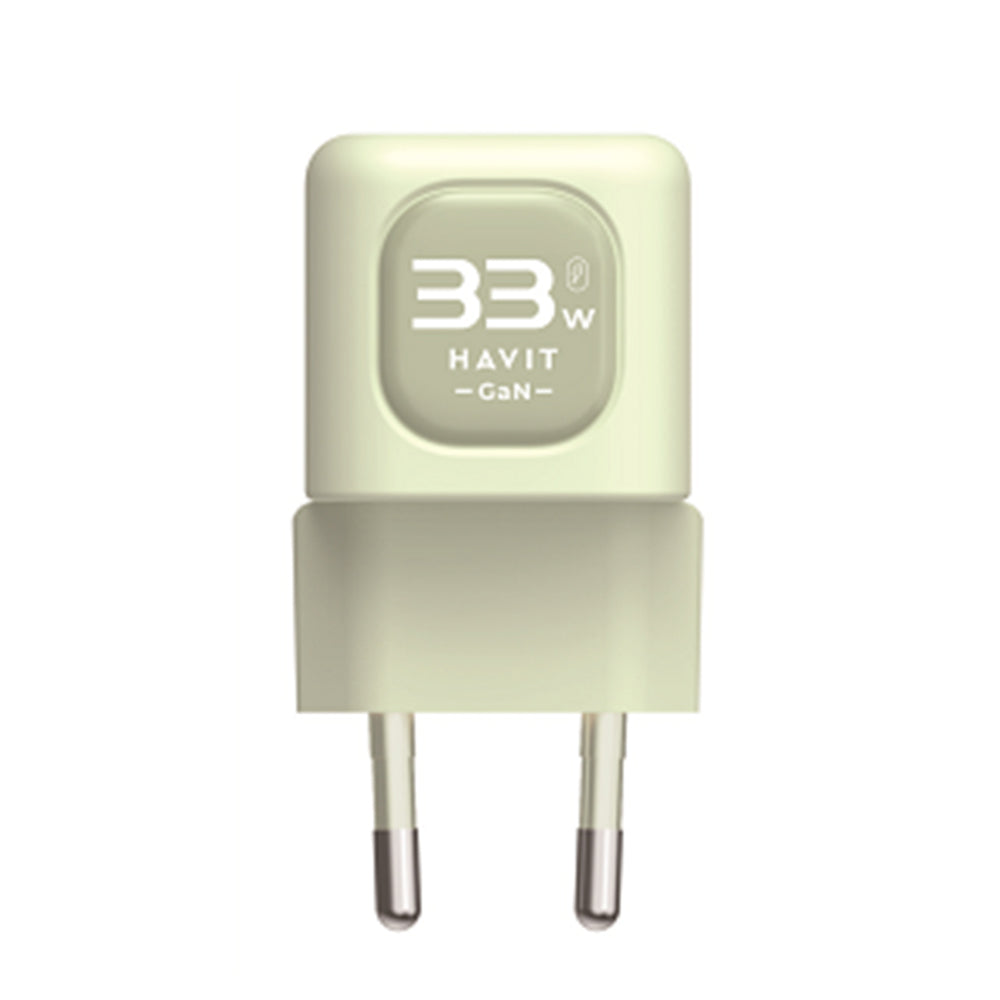 Chargeur Réseau HAVIT UC230, 33W, 3A, 1 x USB-A - 1 x USB-C, Vert