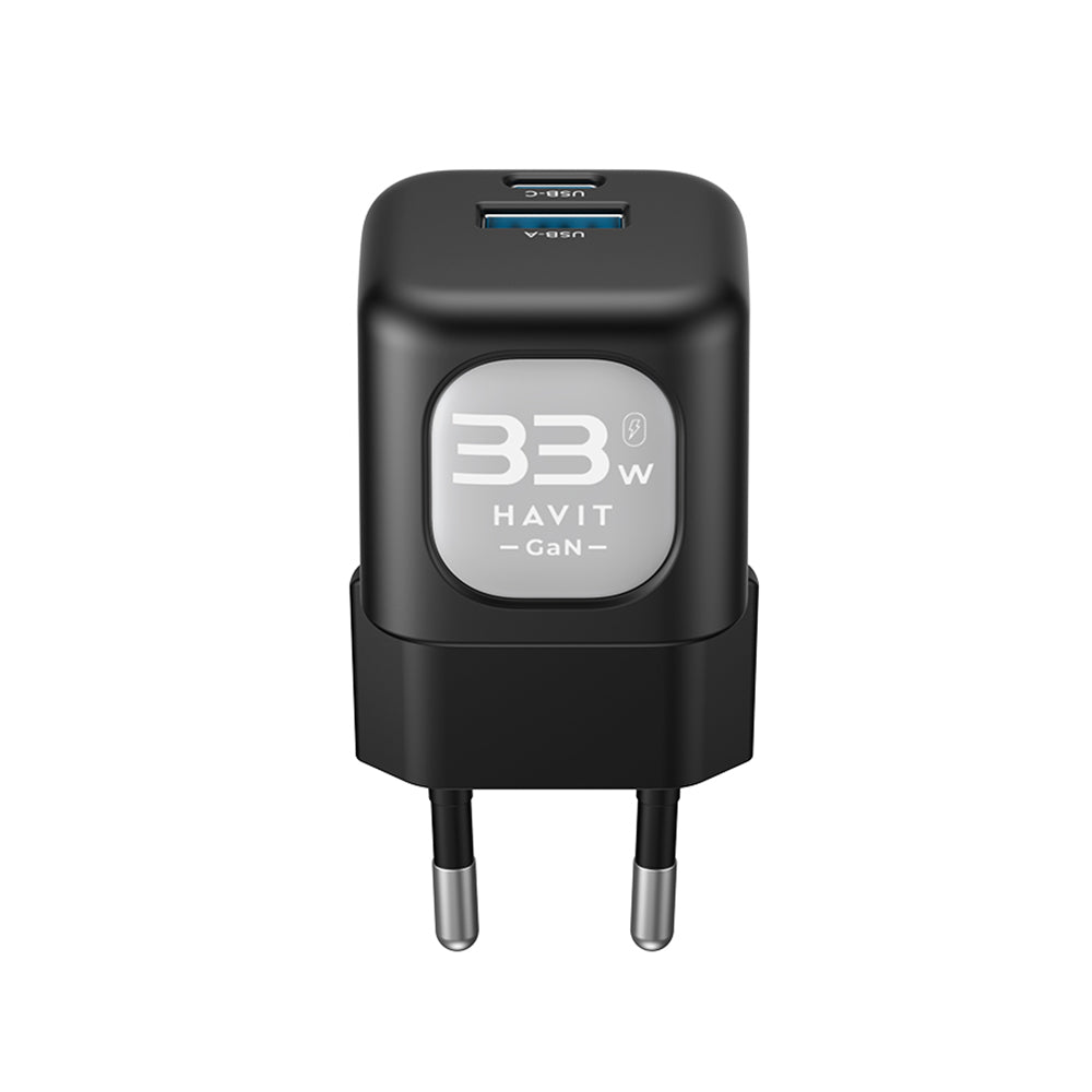 Chargeur Réseau HAVIT UC230, 33W, 3A, 1 x USB-A - 1 x USB-C, Vert