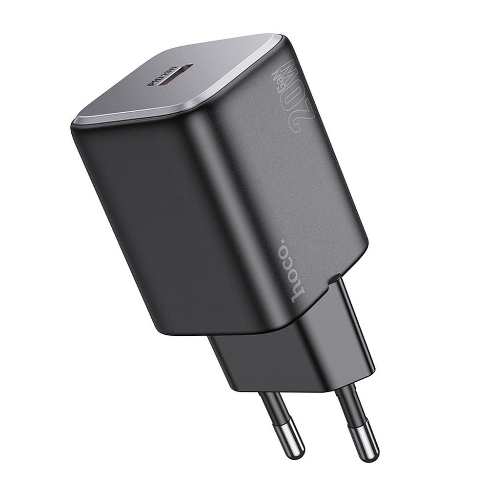 Chargeur Réseau HOCO N40, 20W, 3A, 1 x USB-C, Noir