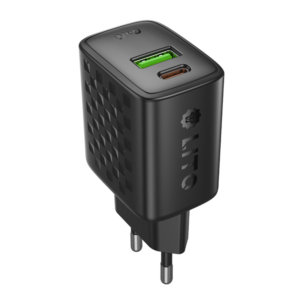 Chargeur Réseau Lito LC19, 30W, 3A, 1 x USB-A - 1 x USB-C, Noir