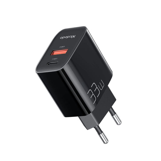 Chargeur Réseau McDodo CH-0921, 33W, 3A, 1 x USB-A - 1 x USB-C, Noir