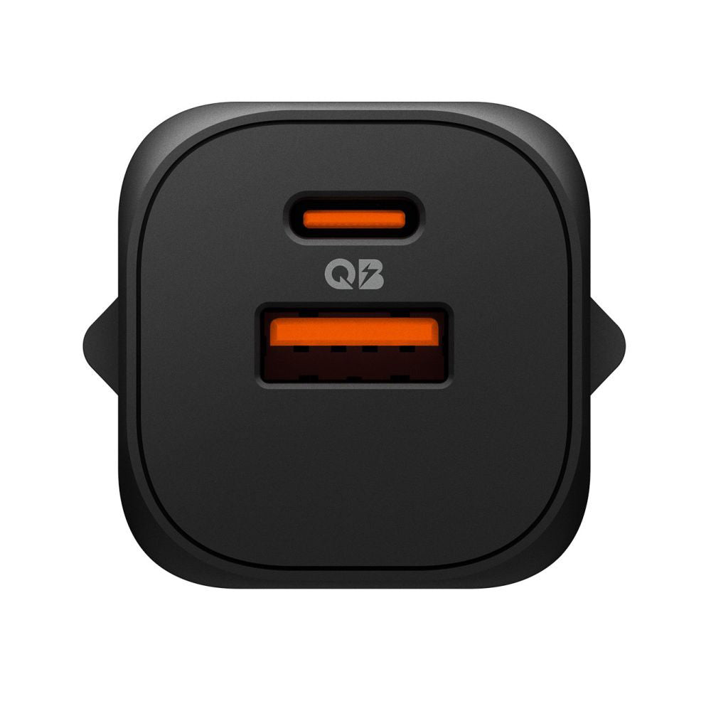 Chargeur Réseau Spigen Essential, 35W, 3A, 1 x USB-A - 1 x USB-C, Noir ACH09463