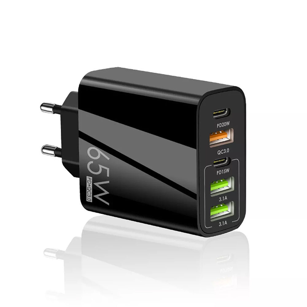 Chargeur Réseau Techsuit CHC2 PentaXPower, 20W, 3A, 3 x USB-A - 2 x USB-C, Noir