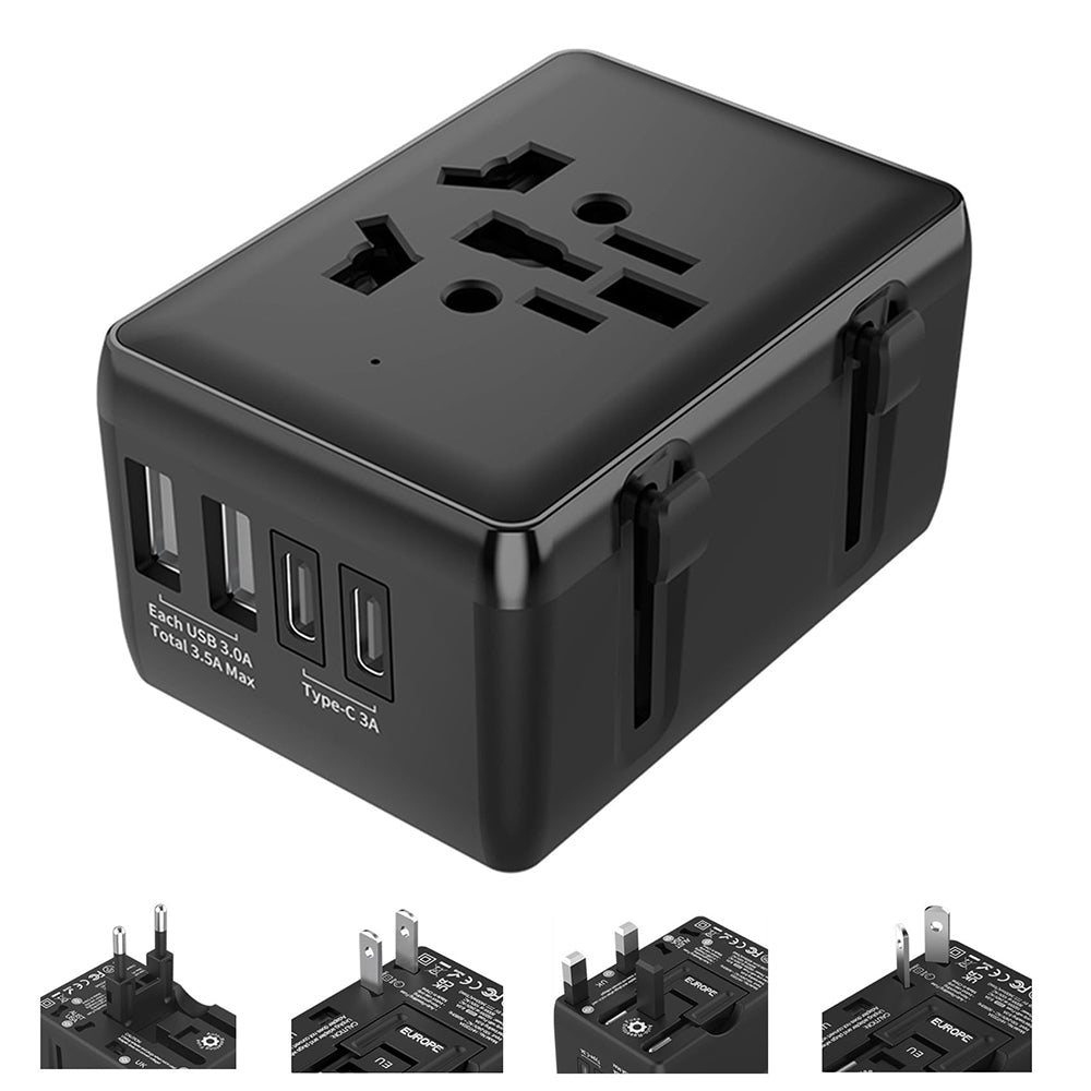 Chargeur Réseau Techsuit HHt204A Travel, 15W, 3A, 2 x USB-A - 2 x USB-C, Blanc