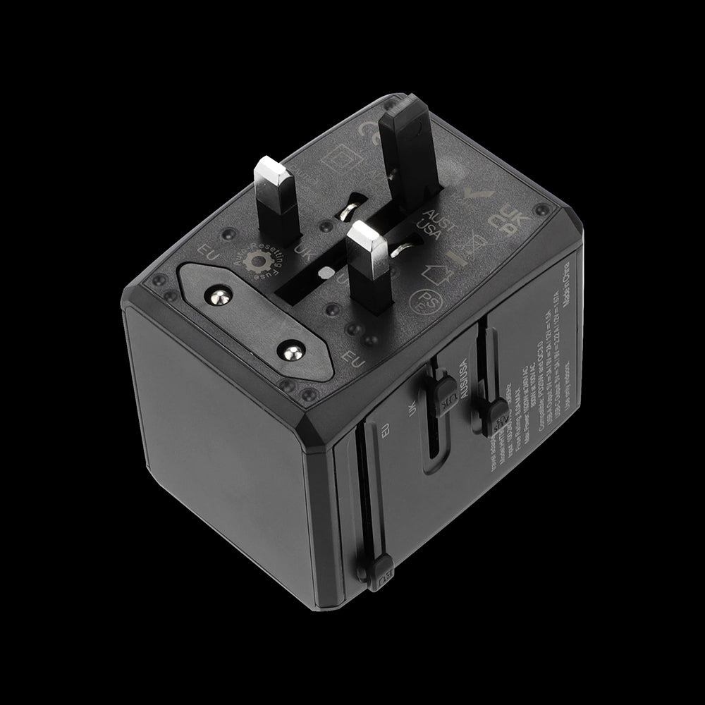 Chargeur Réseau Techsuit HHT904-B2 Travel, 20W, 3A, 2 x USB-A - 2 x USB-C, Noir