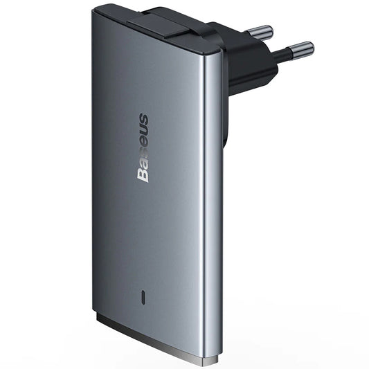 Baseus GaN5 Pro Ultra Slim, 65W, 3.25A, 1 x USB-C, 1 x USB-C, Gris CCGP150113