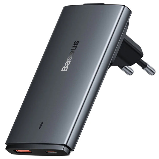 Baseus GaN5 Pro Ultra Slim, 65W, 3.25A, 1 x USB-C, 1 x USB-C, Gris CCGP150113