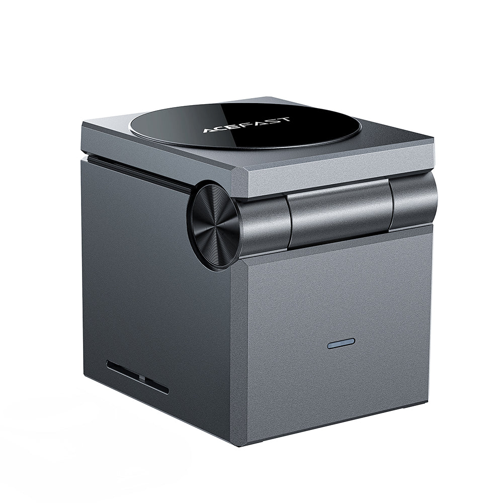 Chargeur Réseau Sans Fil Acefast E18 Rubik's Cube 3en1, 23W, 1.67A, Gris