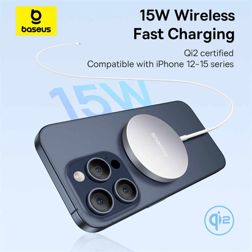 Baseus Simple Mini4 Air Wireless Network Charger, 15W, 1.67A, Silver P10278200S11-00