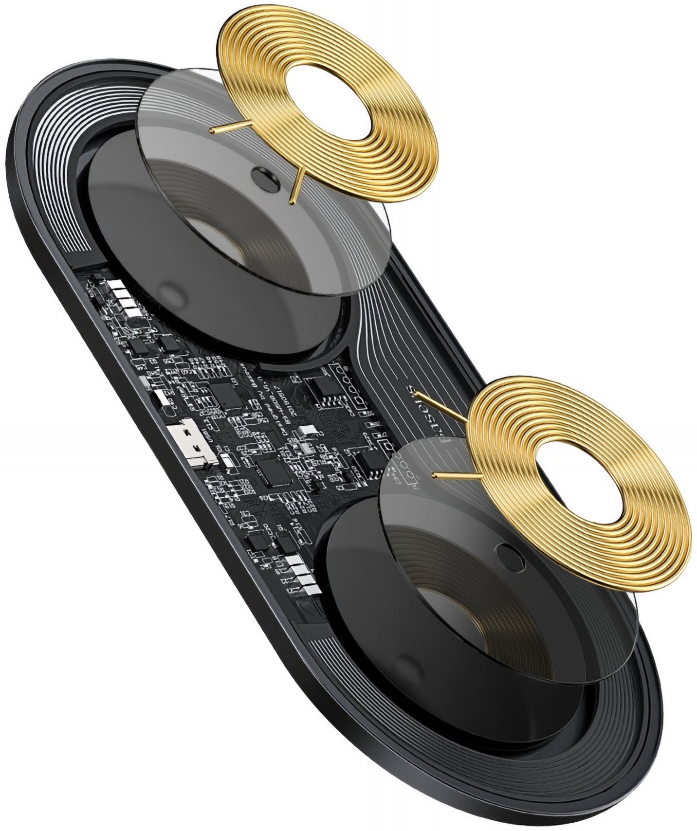 Chargeur Réseau Sans Fil Baseus Simple 2in1, 15W, 1.67A, Transparent WXJK-A01