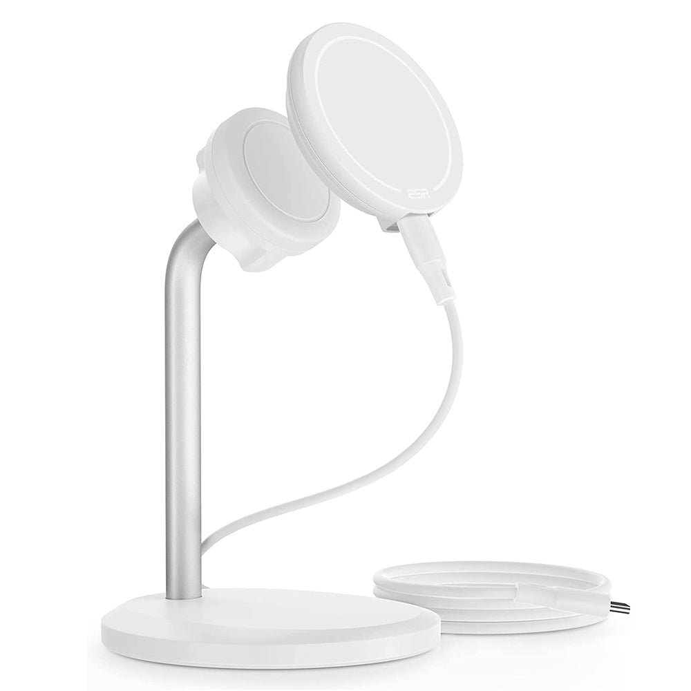 Chargeur Réseau Sans Fil ESR HaloLock Shift, 15W, 1.67A, Blanc
