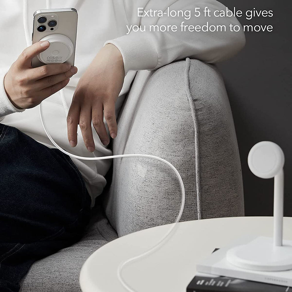 Chargeur Réseau Sans Fil ESR HaloLock Shift, 15W, 1.67A, Blanc
