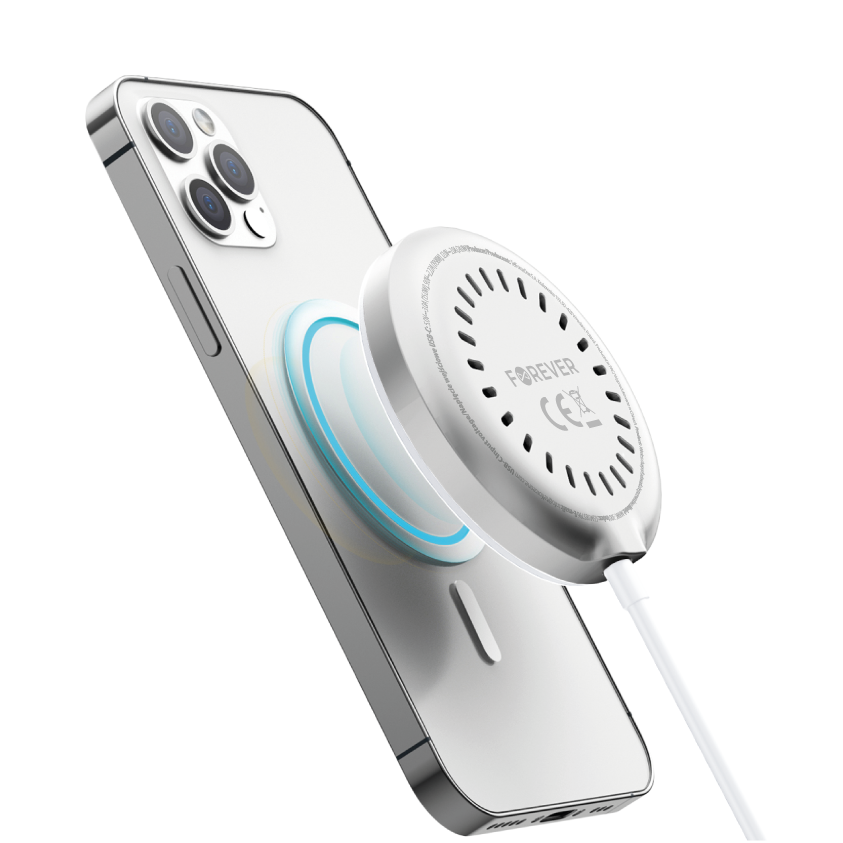 Forever MAWC-300, 15W, 1.67A, Silver, Chargeur réseau sans fil Forever