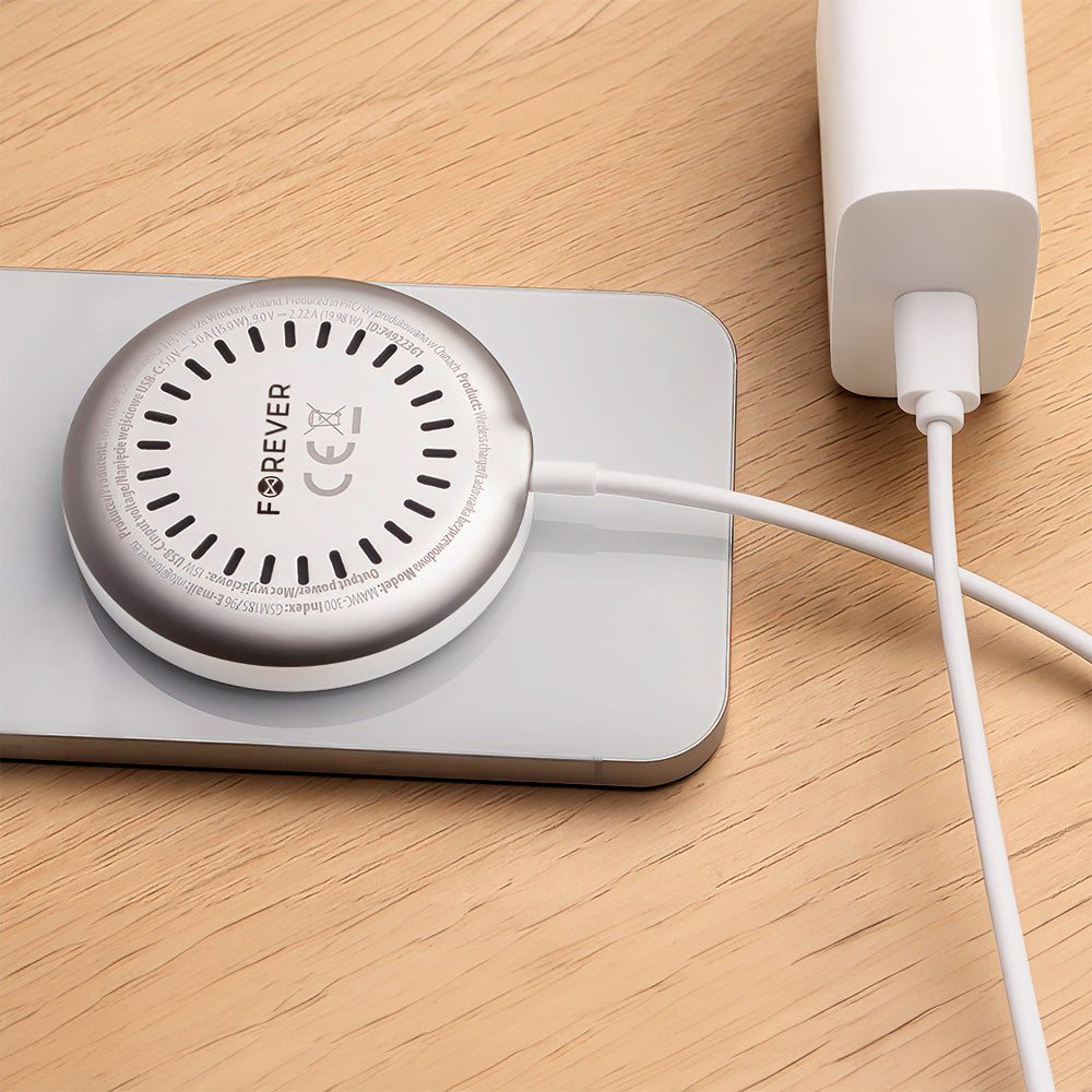 Forever MAWC-300, 15W, 1.67A, Silver, Chargeur réseau sans fil Forever