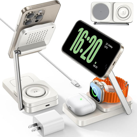 Chargeur réseau sans fil Lisen 3en1, 15W, 1,67A, Blanc YL0223110006
