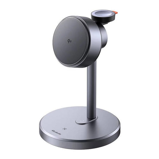 Chargeur Secteur Sans Fil McDodo CH-2460 Swan 3en1, 22,5W, 1,67A, Gris