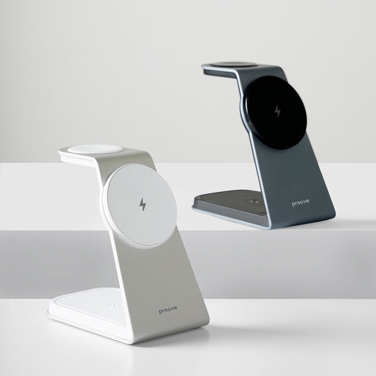 Chargeur Réseau Sans Fil Proove Omni Power 3en1, 15W, 1.67A, Gris WSOP15020003