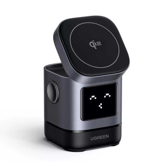 Chargeur réseau sans fil UGREEN W709 Uno 2in1, 15W, 1.67A, Noir