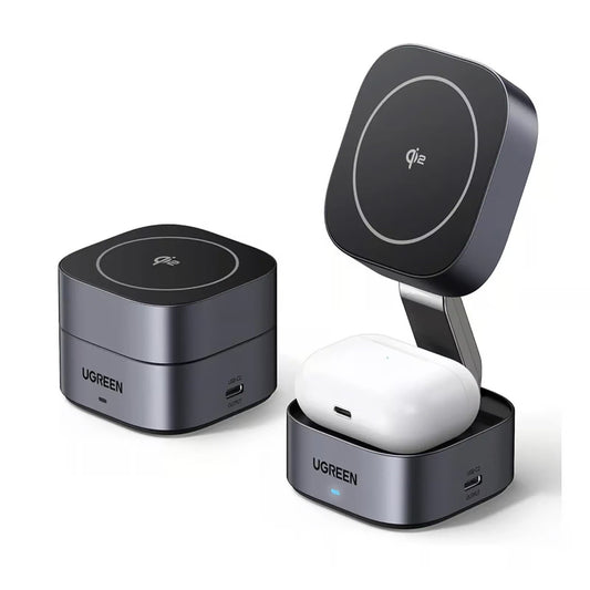 Chargeur Réseau Sans Fil UGREEN W702 3en1, 20W, 1.67A, 1 x USB-C, Noir