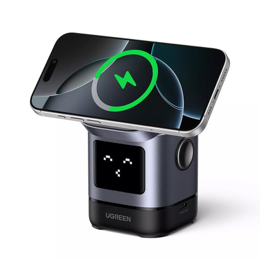 Chargeur réseau sans fil UGREEN W709 Uno 2in1, 15W, 1.67A, Noir
