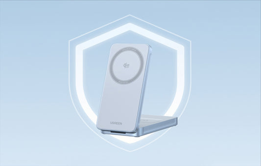 Chargeur Réseau Sans Fil UGREEN MagFlow 2in1, 25W, Bleu