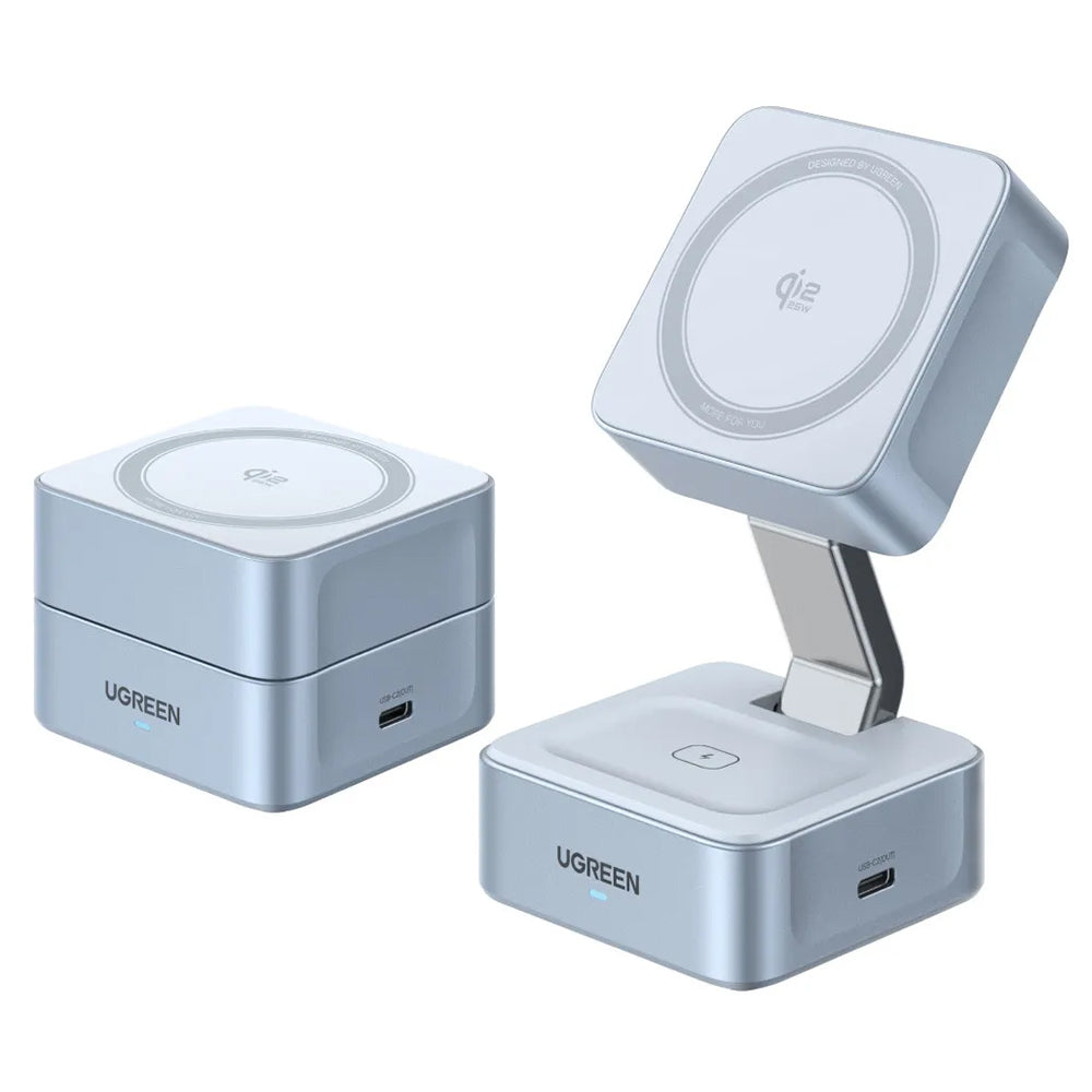 Chargeur Réseau Sans Fil UGREEN W752 2en1, 35W, 3A, 1 x USB-C, Bleu