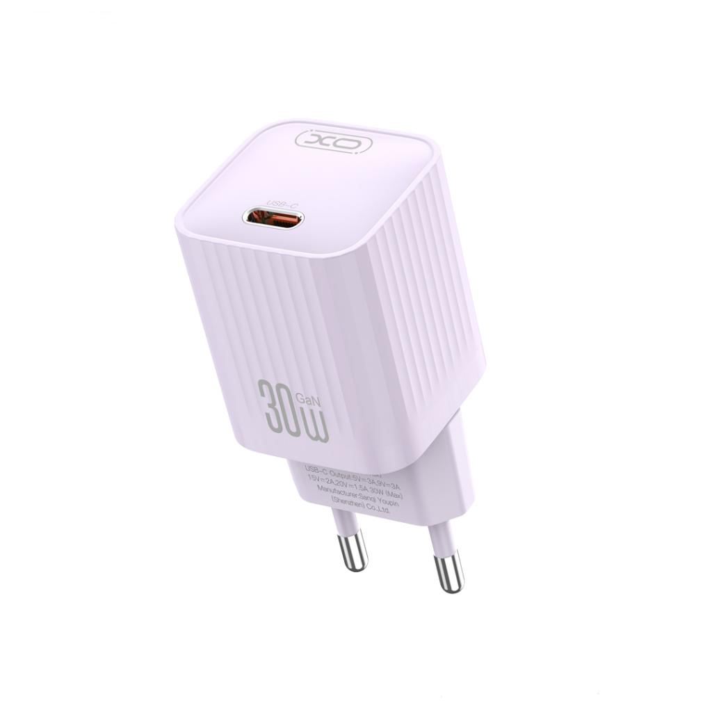 Chargeur Secteur XO Design L148, 30W, 3A, 1 x USB-C, Violet