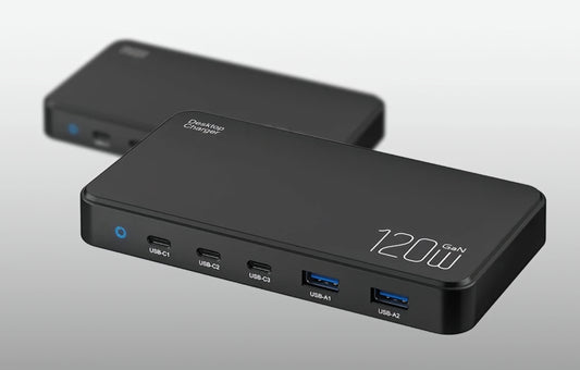 Chargeur Station BlitzWolf BW-i100, 120W, 5A, 2 x USB-A - 3 x USB-C, Noir