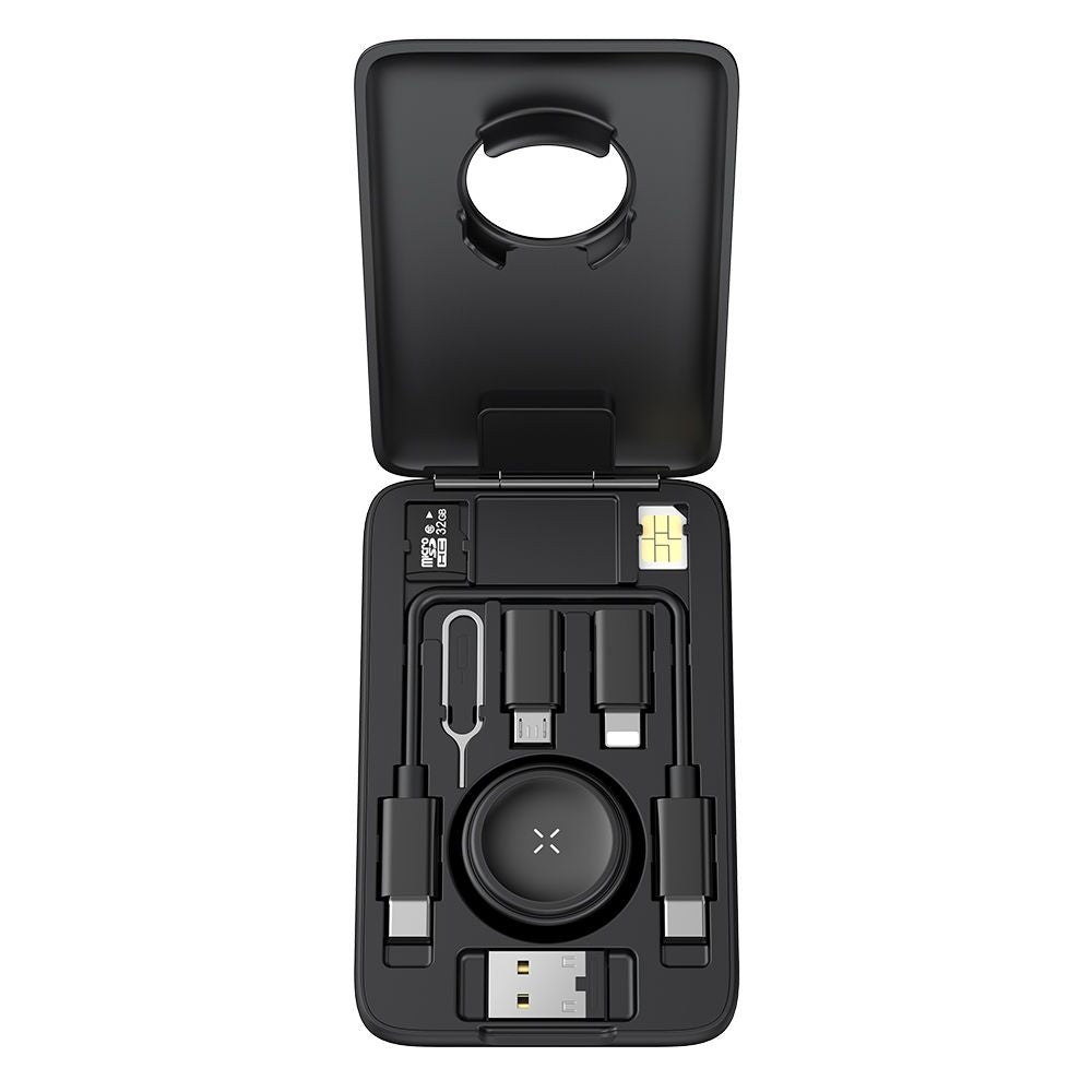 Chargeur sans fil avec organisateur McDodo CH-2440 8en1 pour Apple Watch Series, Noir