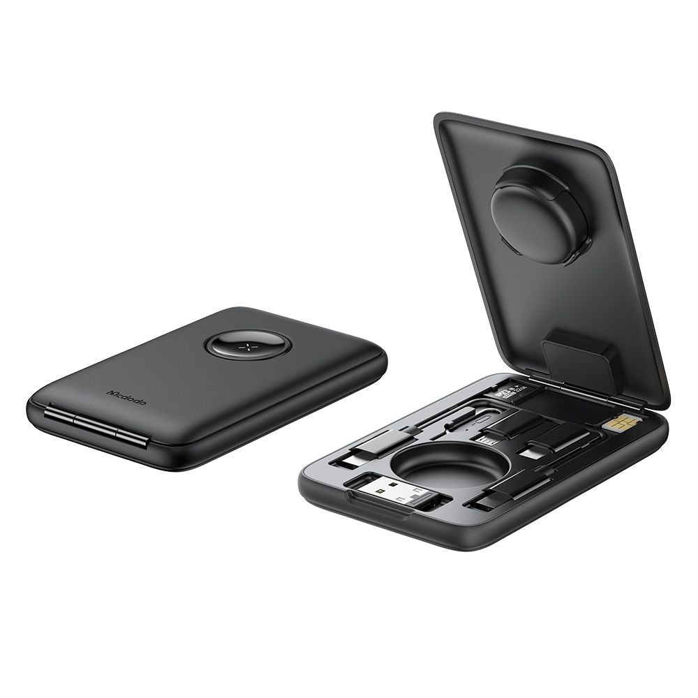 Chargeur sans fil avec organisateur McDodo CH-2440 8en1 pour Apple Watch Series, Noir