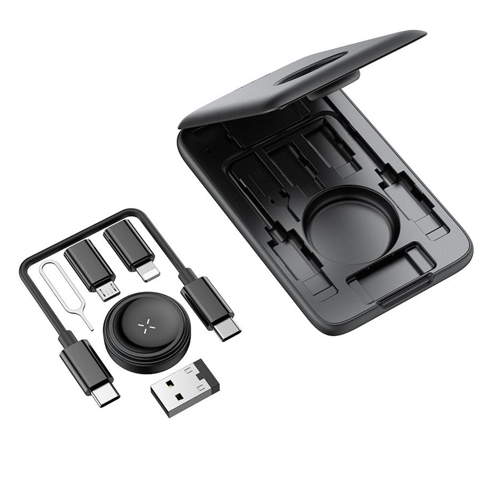 Chargeur sans fil avec organisateur McDodo CH-2440 8en1 pour Apple Watch Series, Noir
