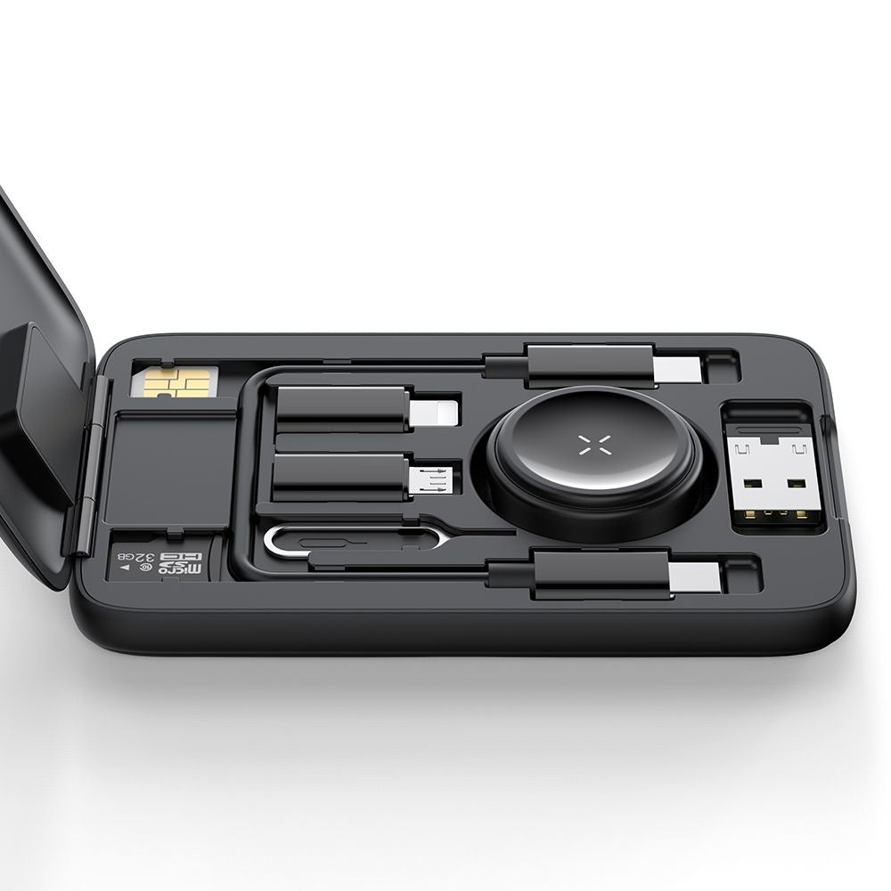 Chargeur sans fil avec organisateur McDodo CH-2440 8en1 pour Apple Watch Series, Noir