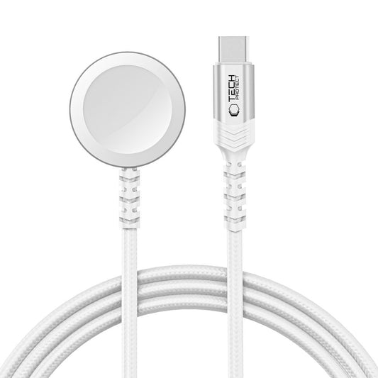 Tech-Protect MC01 Chargeur sans fil Ultraboost pour Apple Watch Series, blanc