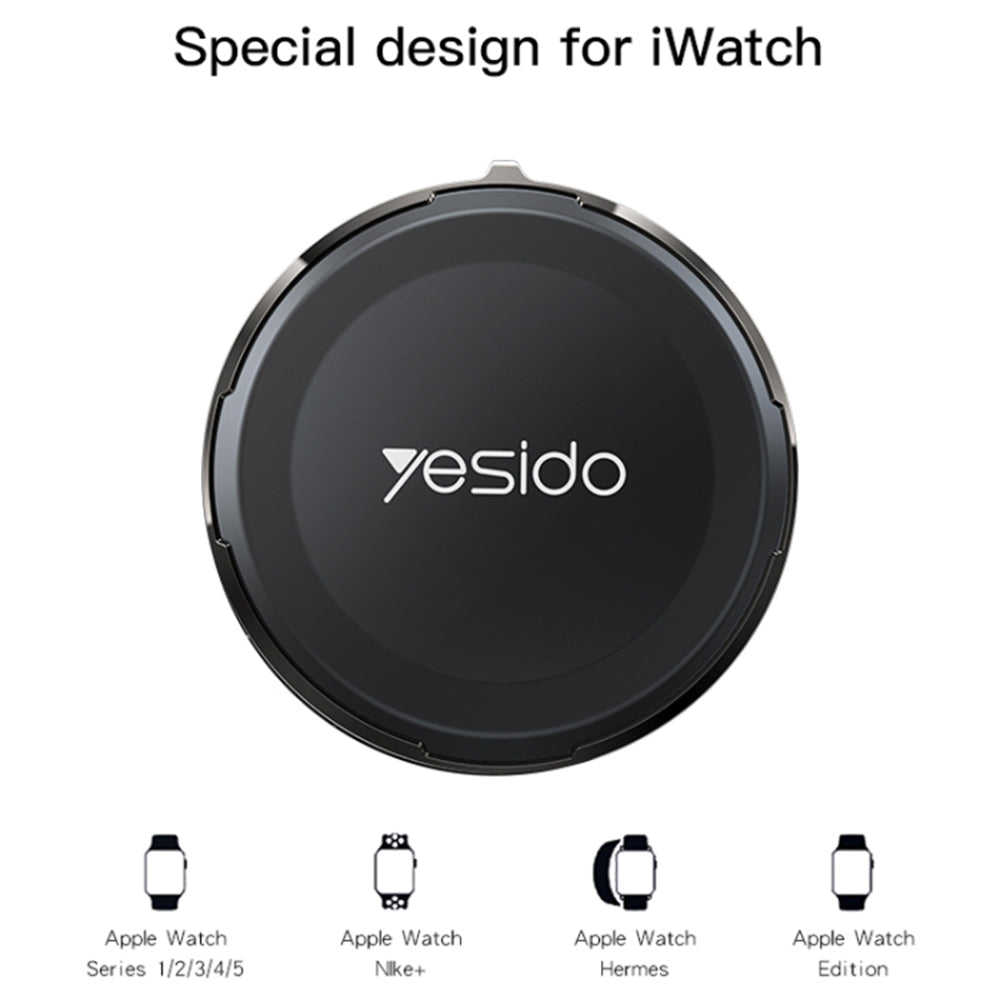 Chargeur sans fil Yesido DS18 pour Apple Watch Series, Noir