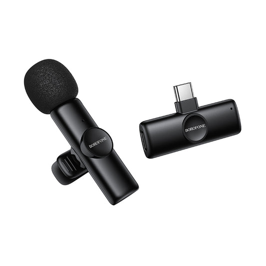 Microphone lavalier Borofone BFK16 Winner, USB-C, Noir