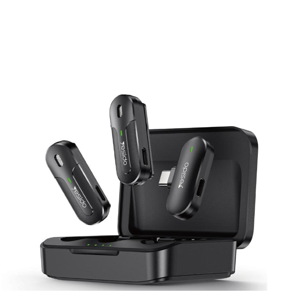 Lavalier Yesido KR17, USB-C, Set 2 pièces, Noir