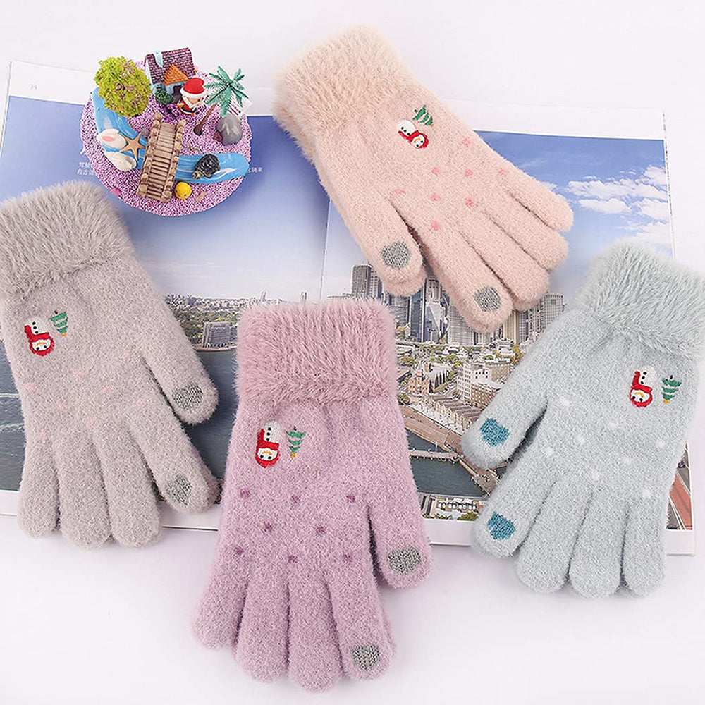 Techsuit Women's Winter Touchscreen Gloves ST0011, Size 17cm, White