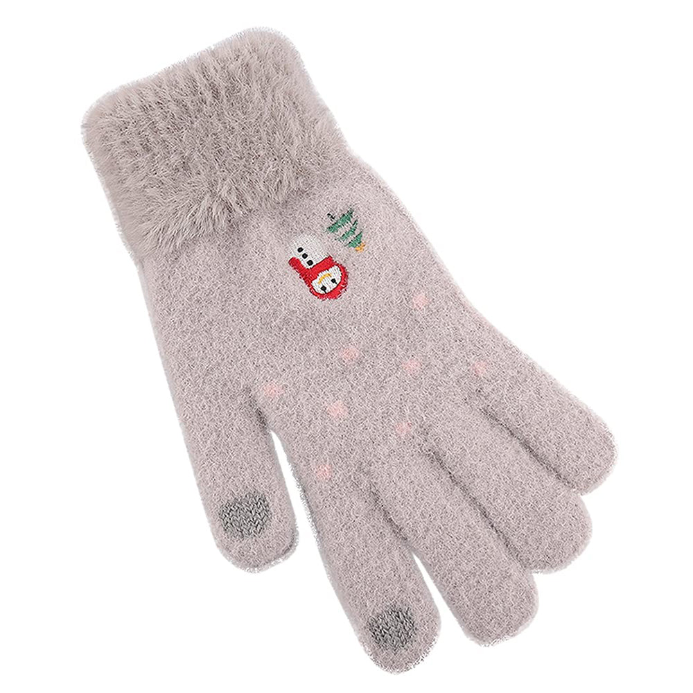 Gants d'Hiver Tactiles Femme Techsuit ST0011, Taille 17cm, Gris