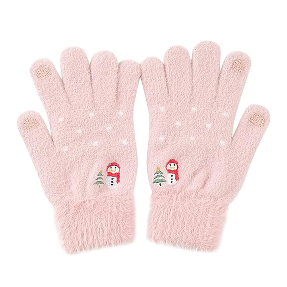 Techsuit Women's Winter Touchscreen Gloves ST0011, Size 17cm, Pink