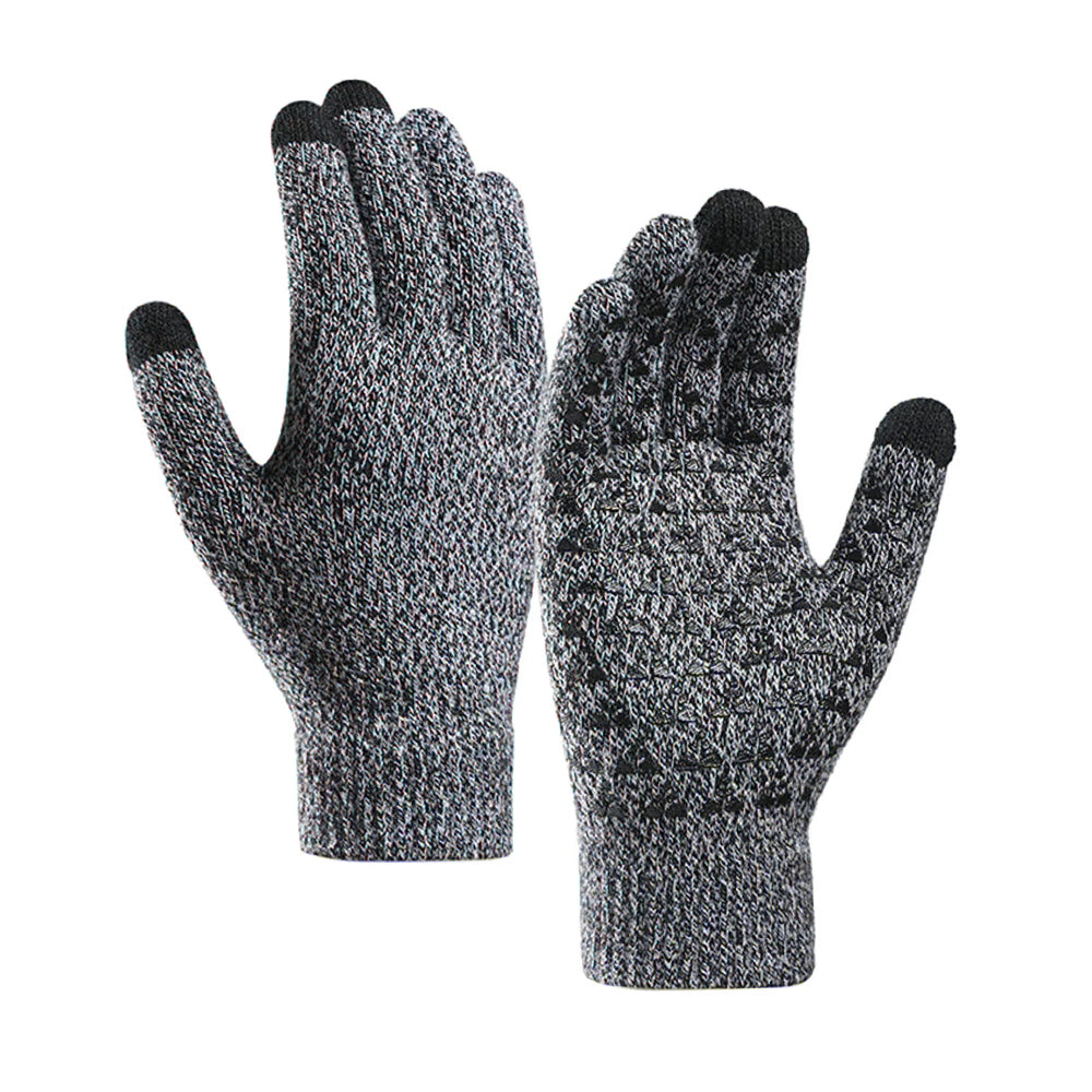 Gants d'Hiver Tactiles Iwarm ST0018, Taille 23cm, Noir Gris