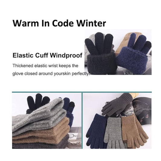 Gants d'Hiver Tactiles Unisex Techsuit ST0012, Taille 22cm, Gris