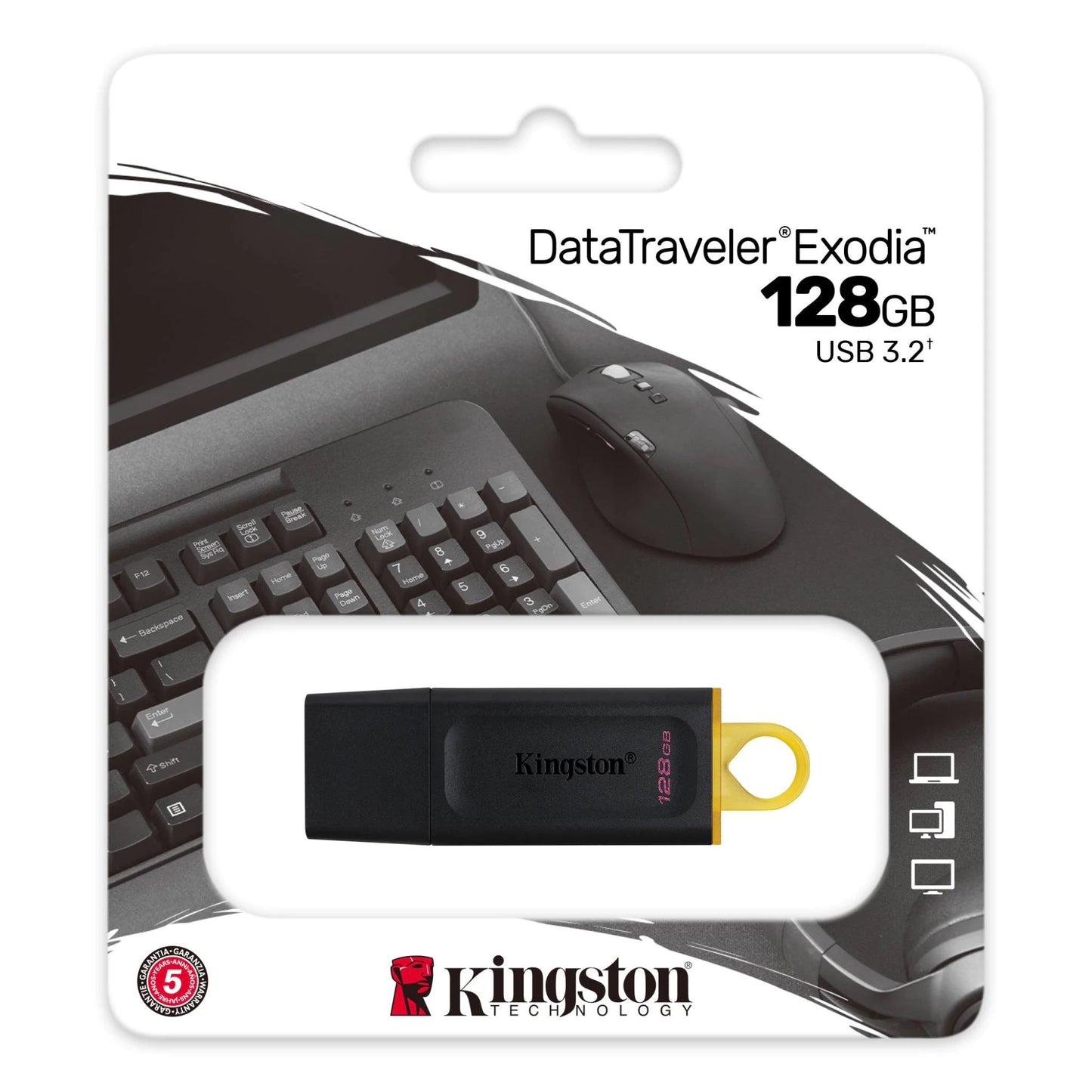 Kingston DT Exodia USB-A 3.2 External Memory, 128Gb DTX/128GB